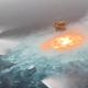 The oilfield on fire in July 2021.